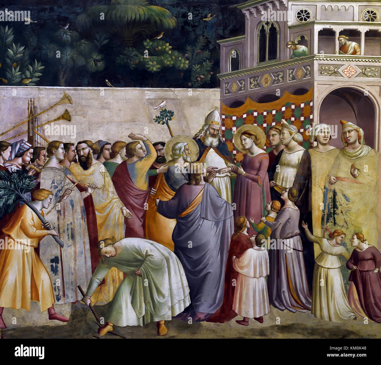 Matrimonio della Vergine 1330 fresco Museo dell'Opera di Santa Croce