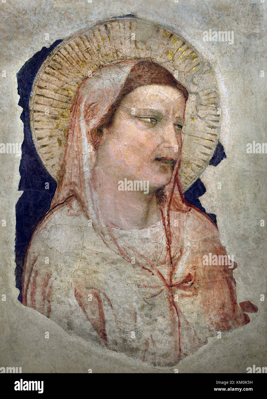 Madonna in lutto Giotto di Bondone (1266 – 1337) Santa Croce (la Basilica di Santa Croce è la principale chiesa francescana di Firenze) Italia Chiesa e Museo di Santa Croche, di Leon Battista Alberti 1470 Firenze Italia (la Basilica di Santa Croce chiesa francescana di Firenze, Italia. E Piazza di Santa Croce, Toscana Italia, sepolture: Michelangelo, Galileo Galilei, Niccolo Machiavelli, Architetti, Filippo Brunelleschi, Arnolfo di Cambio, Niccolo Matas, Inizio costruzione,1294 ) Foto Stock