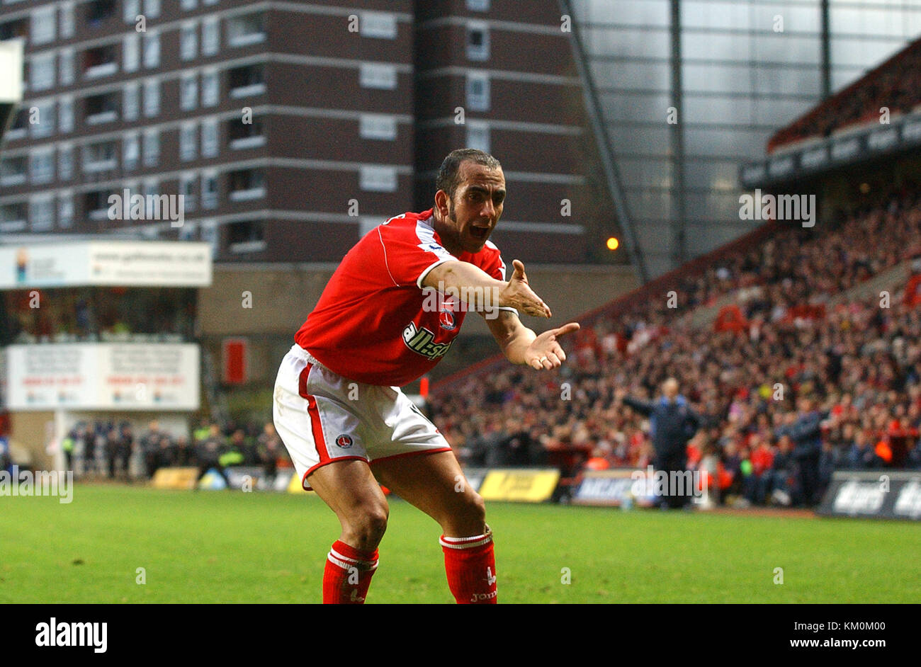 Il calciatore Paolo Di Canio Charlton Athletic v Wolverhampton Wanderers 10 Gennaio 2004 Foto Stock