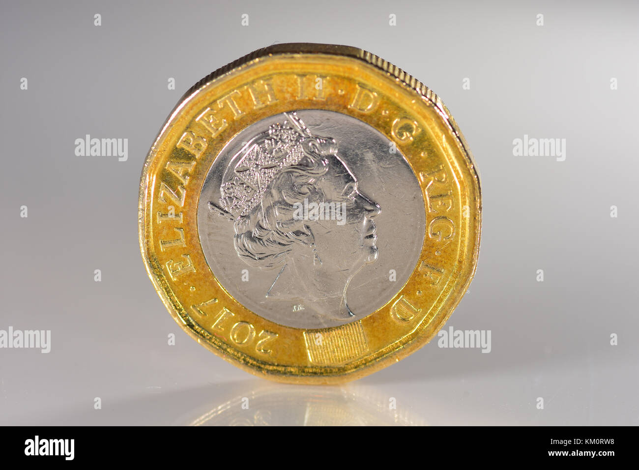 Nuovo £ 1 moneta 2017 Foto Stock