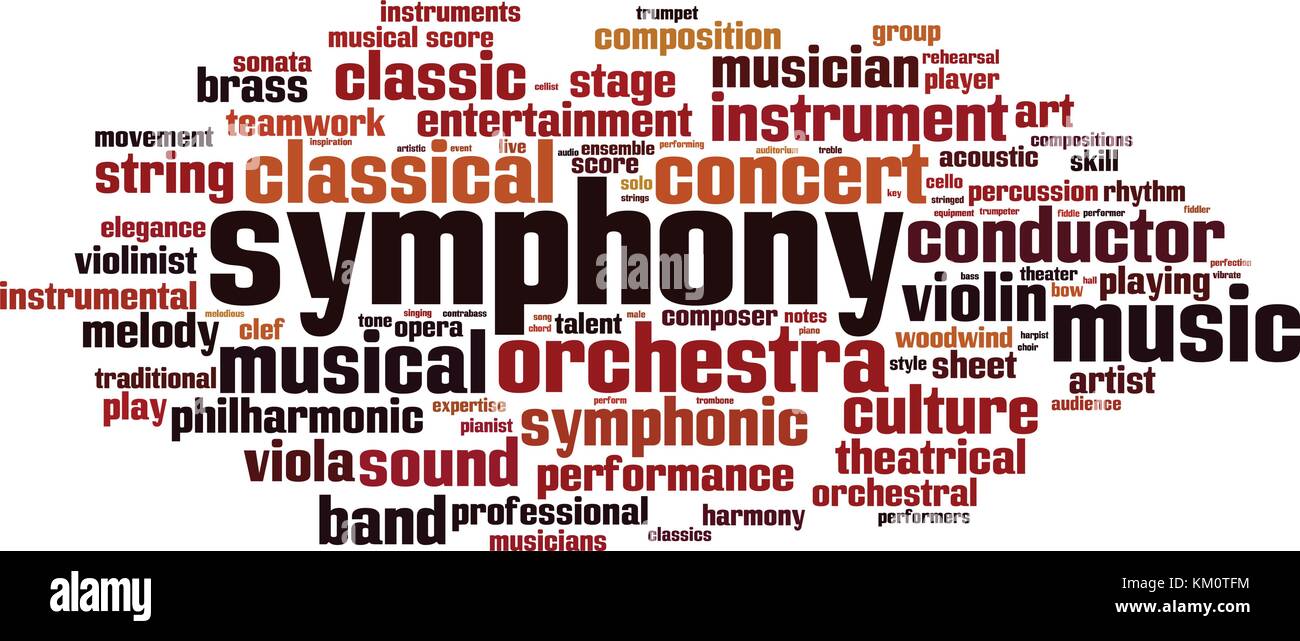 Sinfonia di parola il concetto di cloud. illustrazione vettoriale Illustrazione Vettoriale