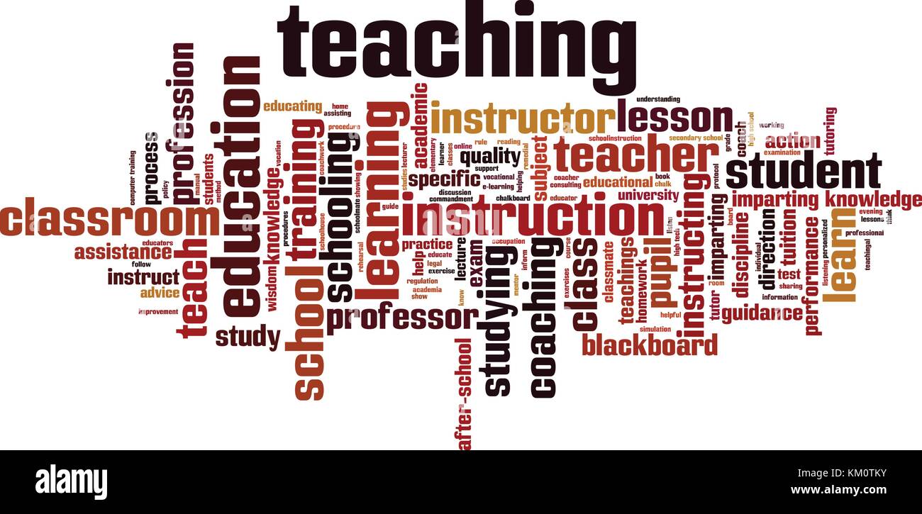 Parola di insegnamento il concetto di cloud. Illustrazione Vettoriale Illustrazione Vettoriale