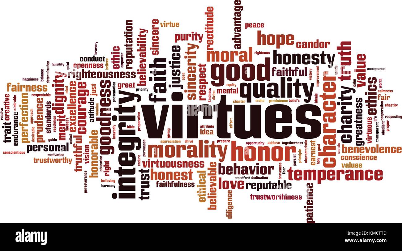 Le virtù di parola il concetto di cloud. Illustrazione Vettoriale Illustrazione Vettoriale