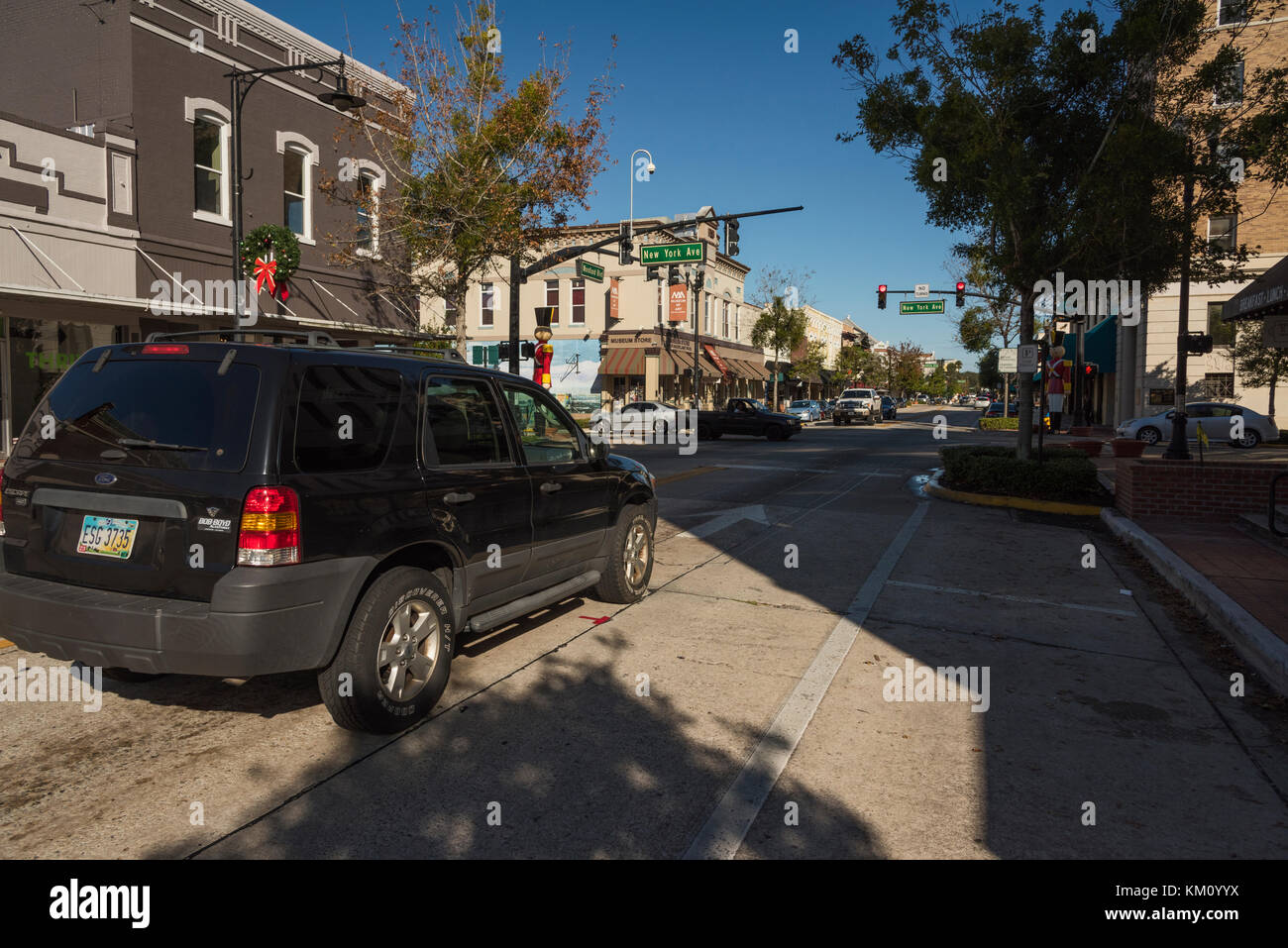 Per le strade delle città di Deland, Florida USA Foto Stock