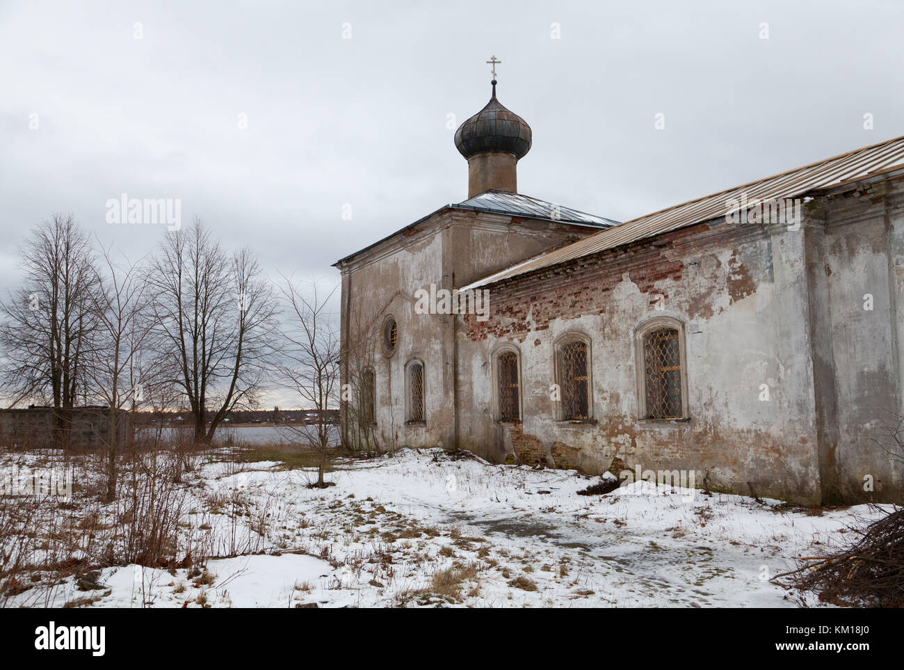 La Chiesa dei Santi Clemente di Roma e Pietro di Alessandria. Novaya Ladoga, l'oblast di Leningrado, Russia. Foto Stock