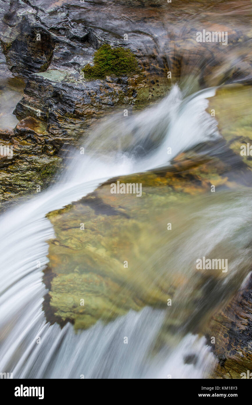 Dettaglio di rapids, Sunrift Gorge, il ghiacciaio NP, Montana, da Bruce Montagne/Dembinsky Foto Assoc Foto Stock