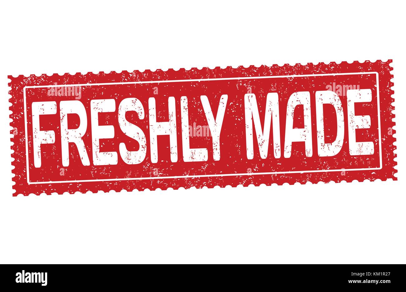Appena sfornati grunge timbro di gomma su sfondo bianco, illustrazione vettoriale Illustrazione Vettoriale