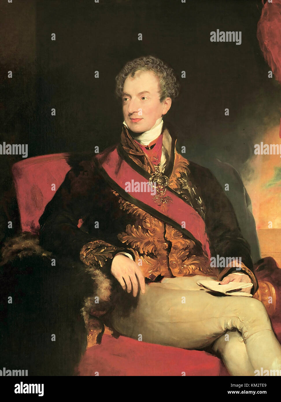Principe KLEMENS von METTERNICH (1773-1859) diplomatico e statista tedesco. Dipinto di Thomas Lawrence nel 1815. Foto Stock