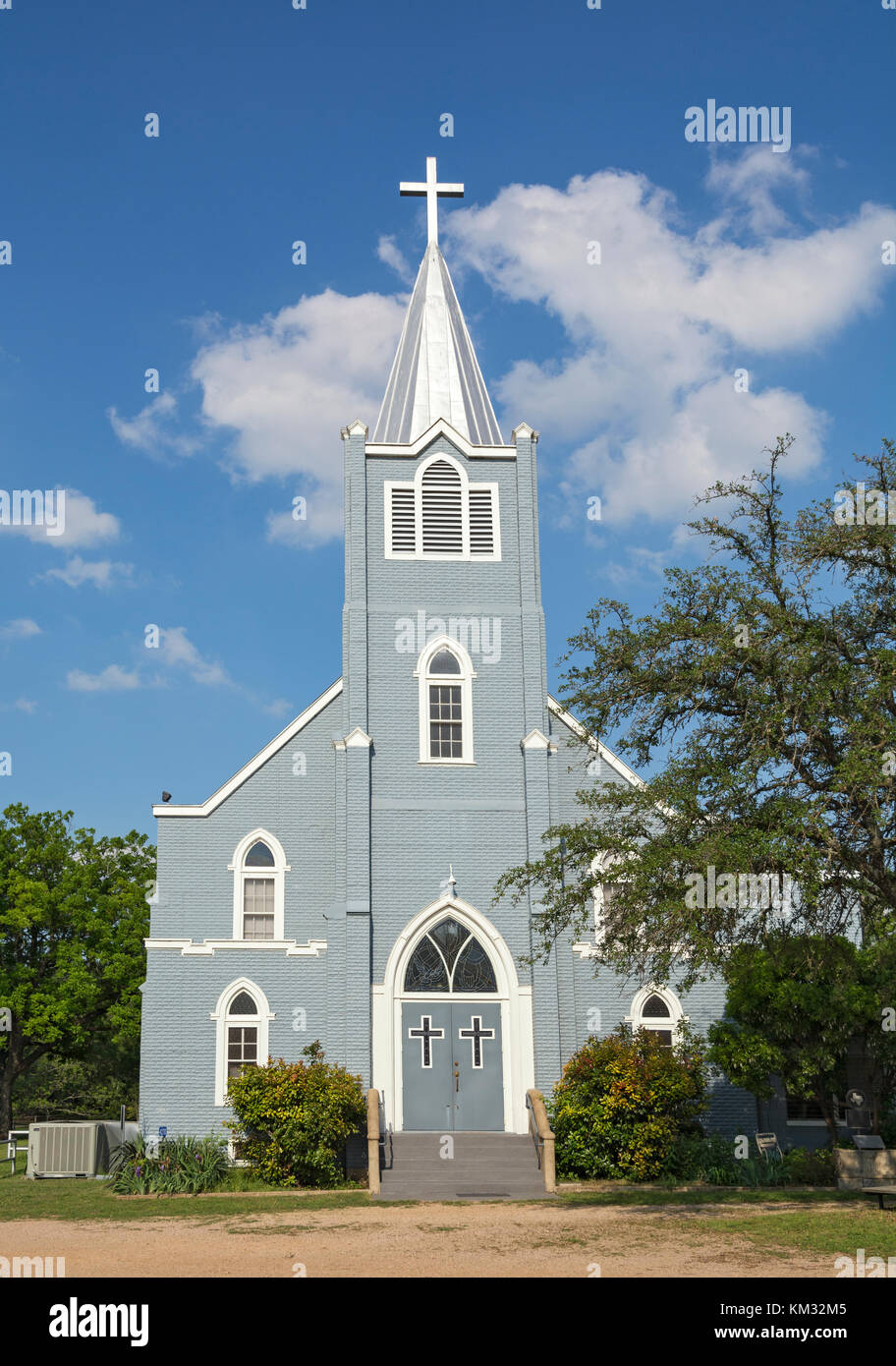 Texas, stonewall, lbj stato parco e sito storico, Trinità chiesa luterana, eretto nel 1928 Foto Stock