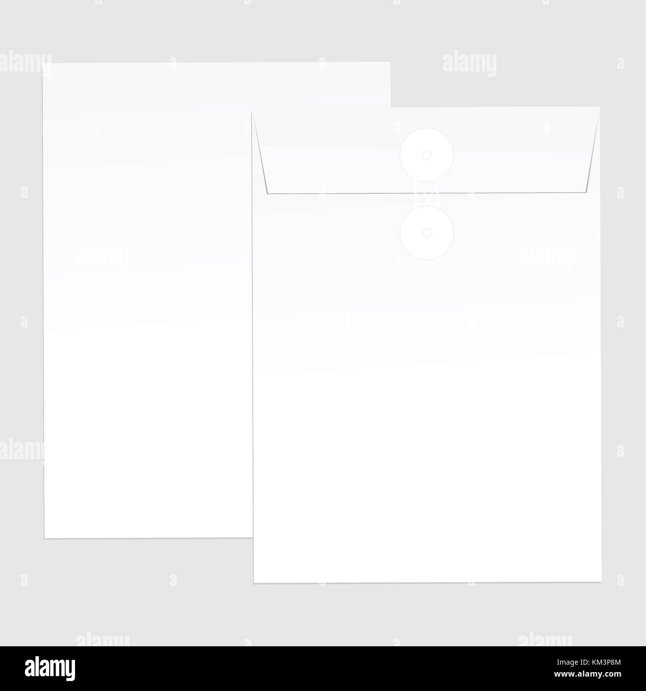 Blank buste di carta per il vostro design. vettore modello di buste. Illustrazione Vettoriale