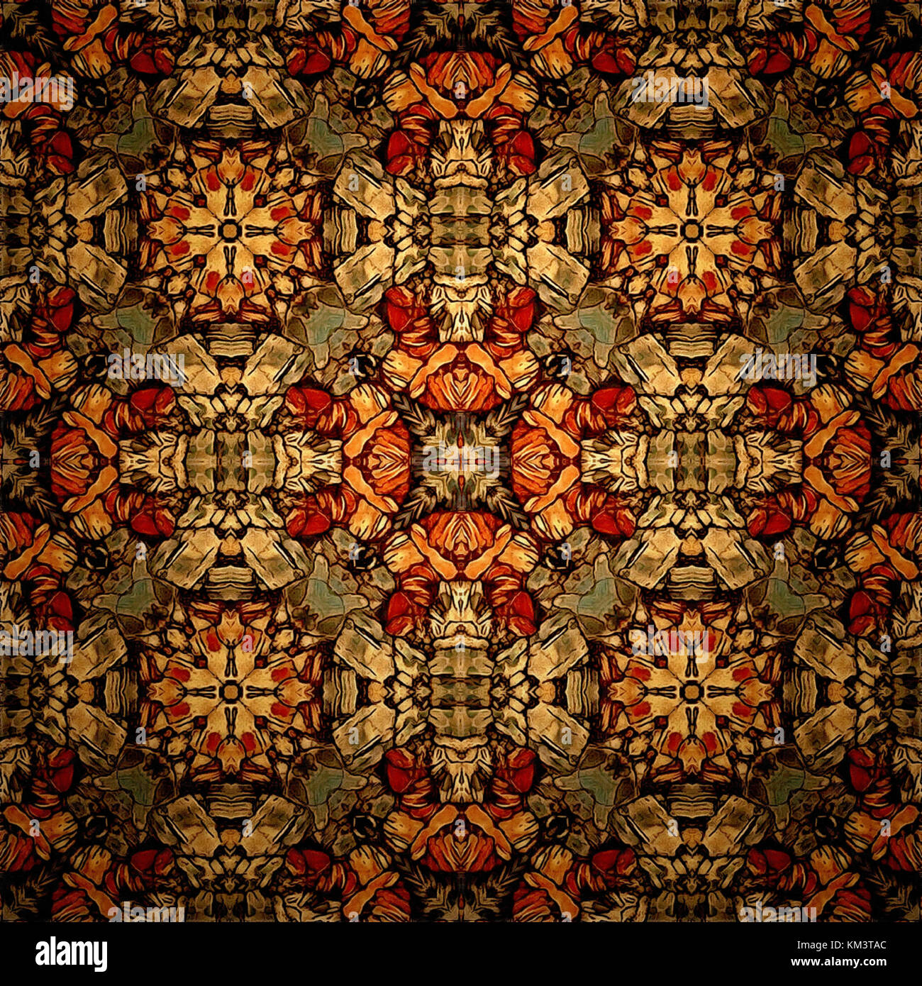 Abstract Background Vintage Mosaico Colorato Schema Simmetrico Su Tela Testurizzati Fiori Colorati In Decor E Design Per Un Arazzo Sfondo Foto Stock Alamy