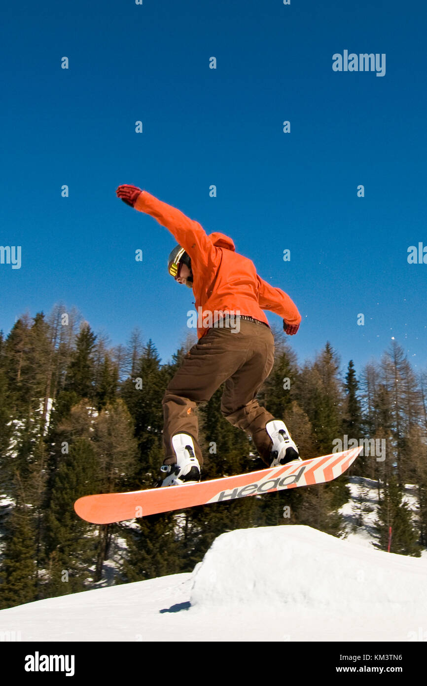 Snow park, Pila, Valle d'Aosta, Italia Foto Stock