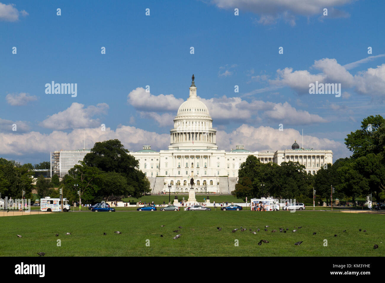 La cupola del Campidoglio degli Stati Uniti, spesso chiamato il Capitol Building, Washington DC, Stati Uniti d'America. Foto Stock