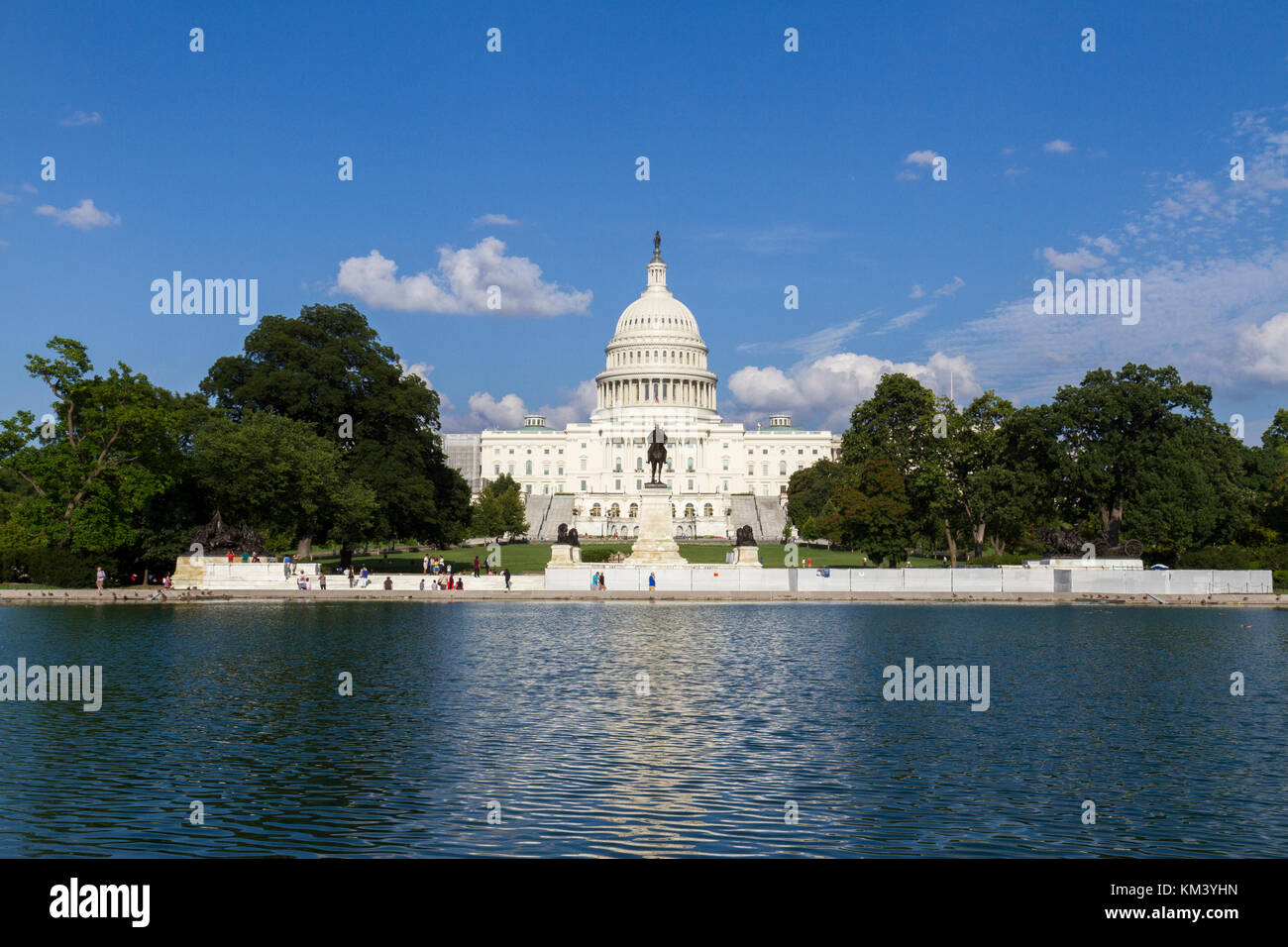 La cupola del Campidoglio degli Stati Uniti, spesso chiamato il Capitol Building, Washington DC, Stati Uniti d'America. Foto Stock