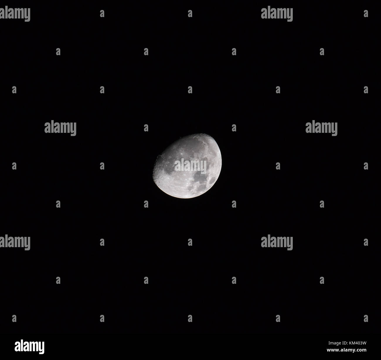 Immagine quadrata di waxing gibbous moon. Foto Stock