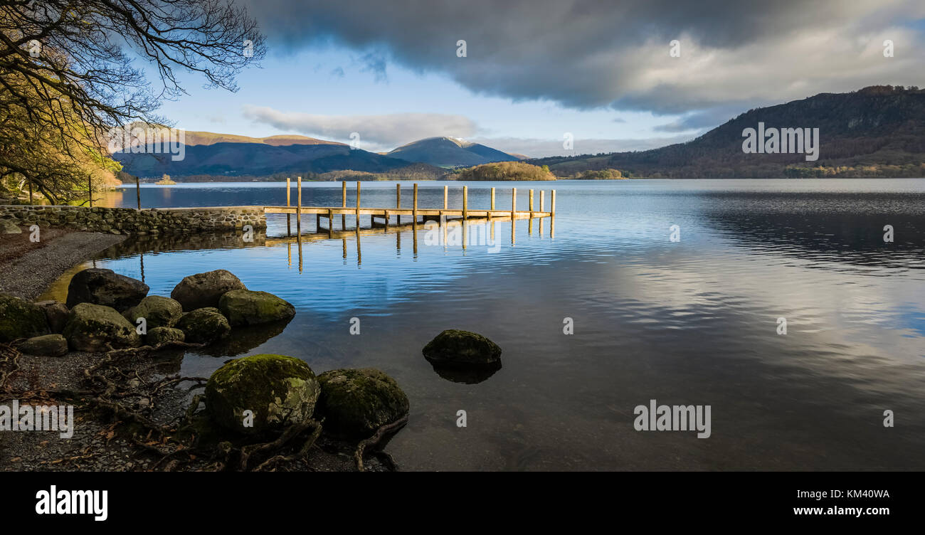 Paesaggio del Lake District inglese vicino alla città di Keswick. Foto Stock