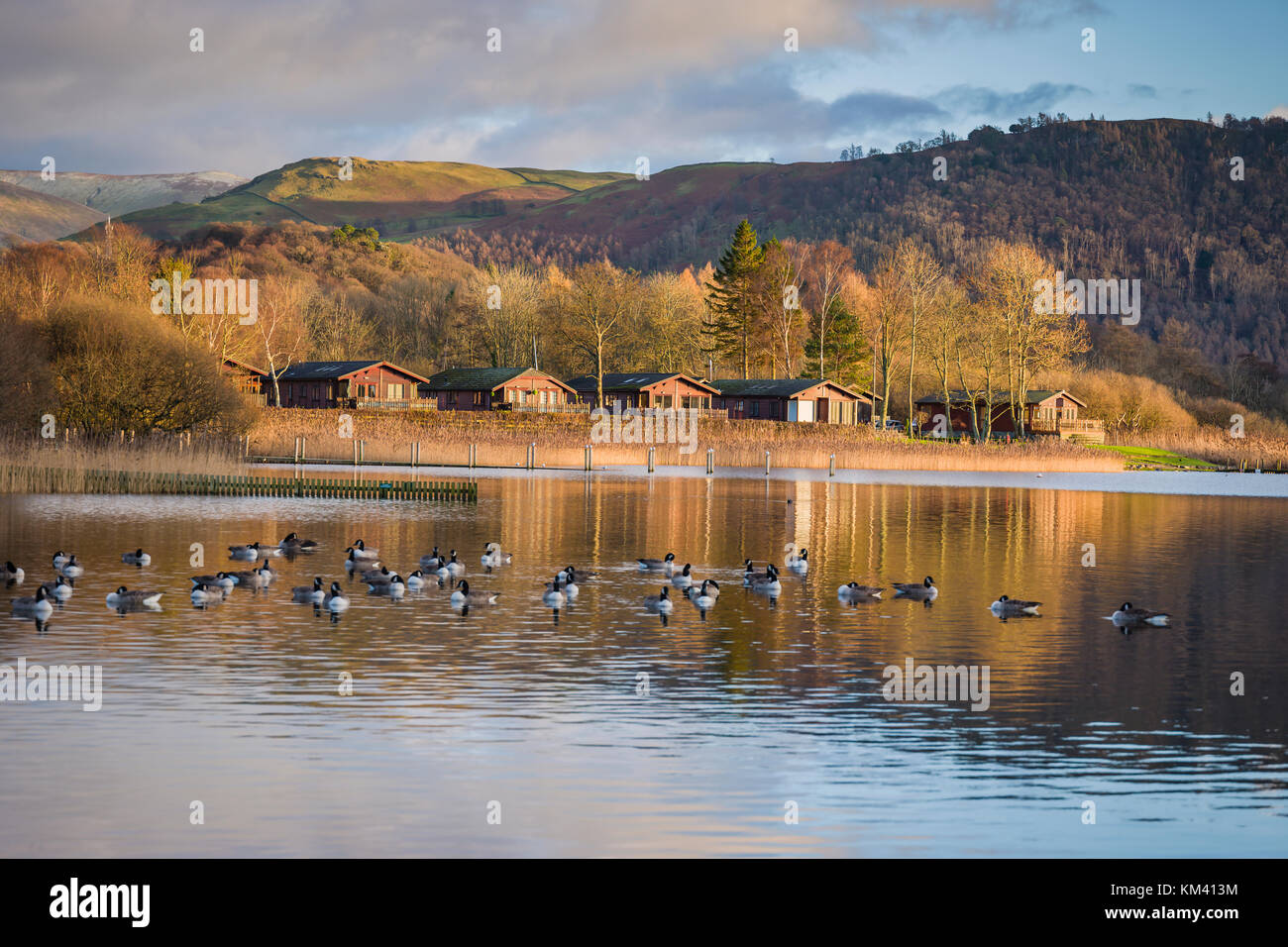 Paesaggio del Lake District inglese vicino alla città di Keswick. Foto Stock