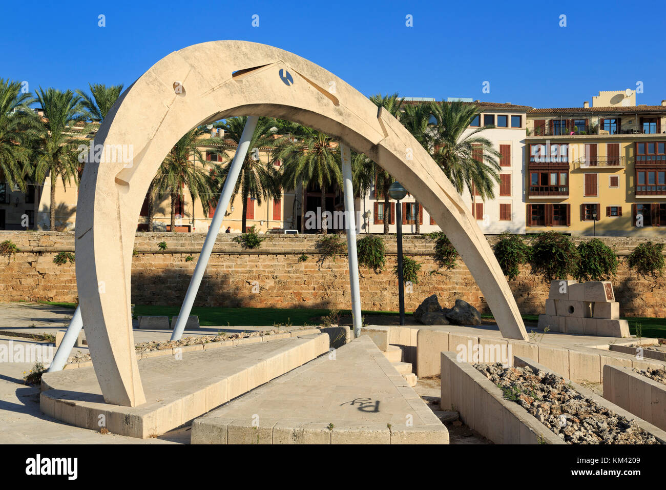 Scultura in parc del mar, Palma de Mallorca, Maiorca, isole belearic, Spagna, Europa Foto Stock