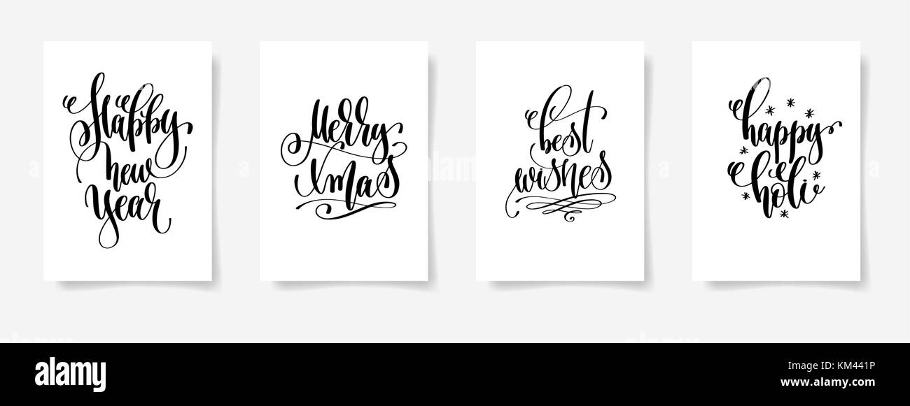 Felice anno nuovo, Merry Xmas, auguri, happy holi Illustrazione Vettoriale