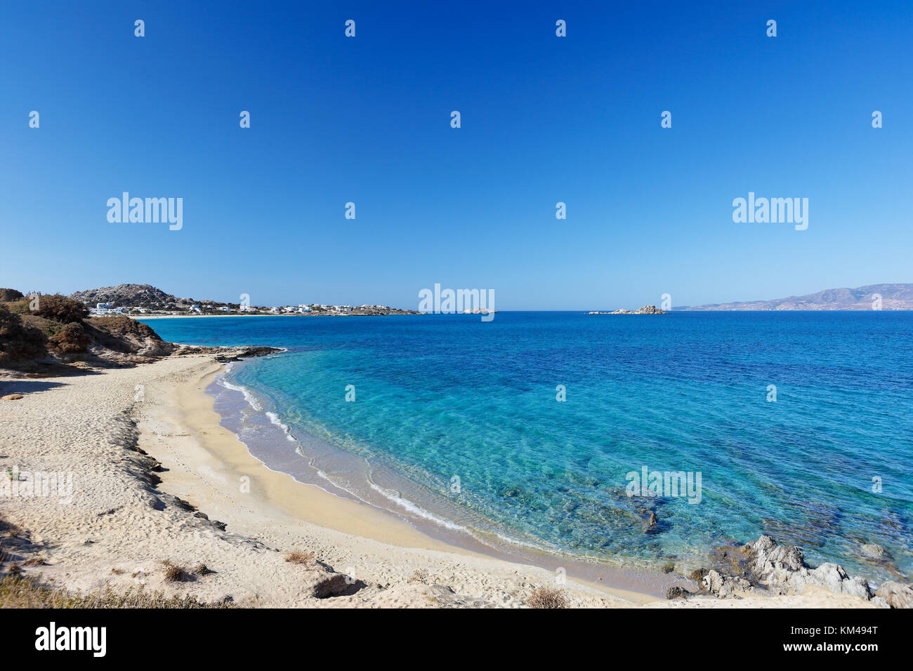 Spiaggia orkos di Naxos Island nelle Cicladi in Grecia Foto Stock
