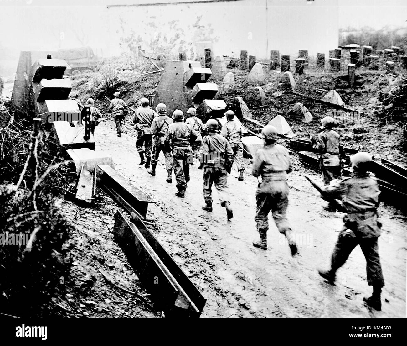 La linea di Siegfried, la prima guerra mondiale la linea di fortificazioni difensive e le difese del serbatoio costruito dalla Germania nel nord della Francia durante il 1916-17 come una sezione della linea hindenburg Foto Stock