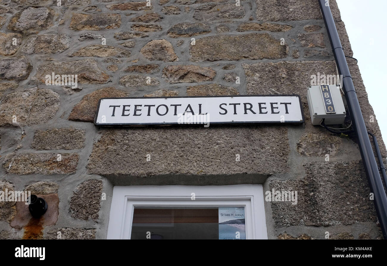 Teetotal Street St Ives Cornwall Regno Unito Foto Stock