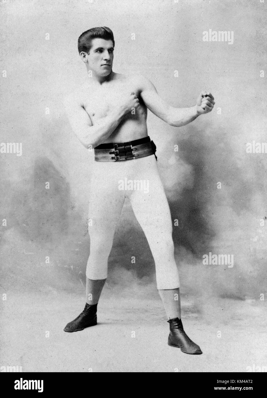 James john 'gentleman jim' Corbett, american boxer professionale e un ex World Heavyweight Champion Foto Stock