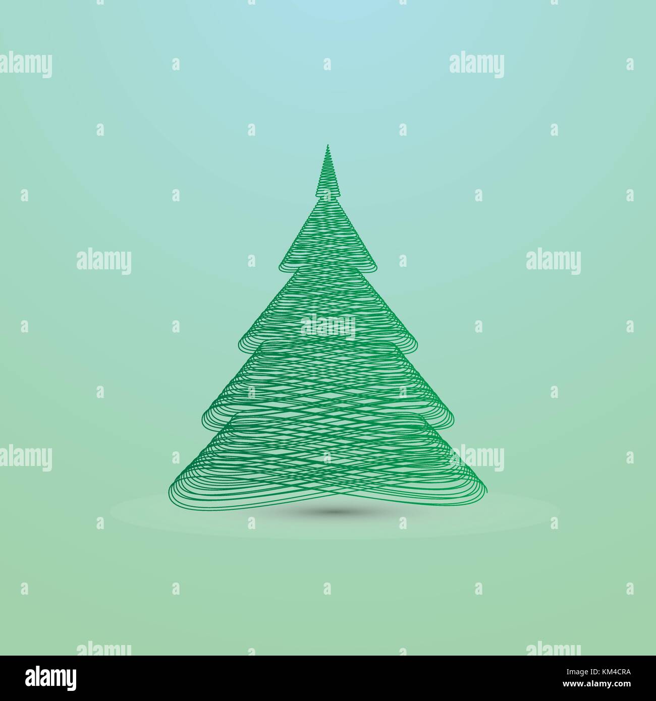 Abstract albero di natale . Illustrazione Vettoriale