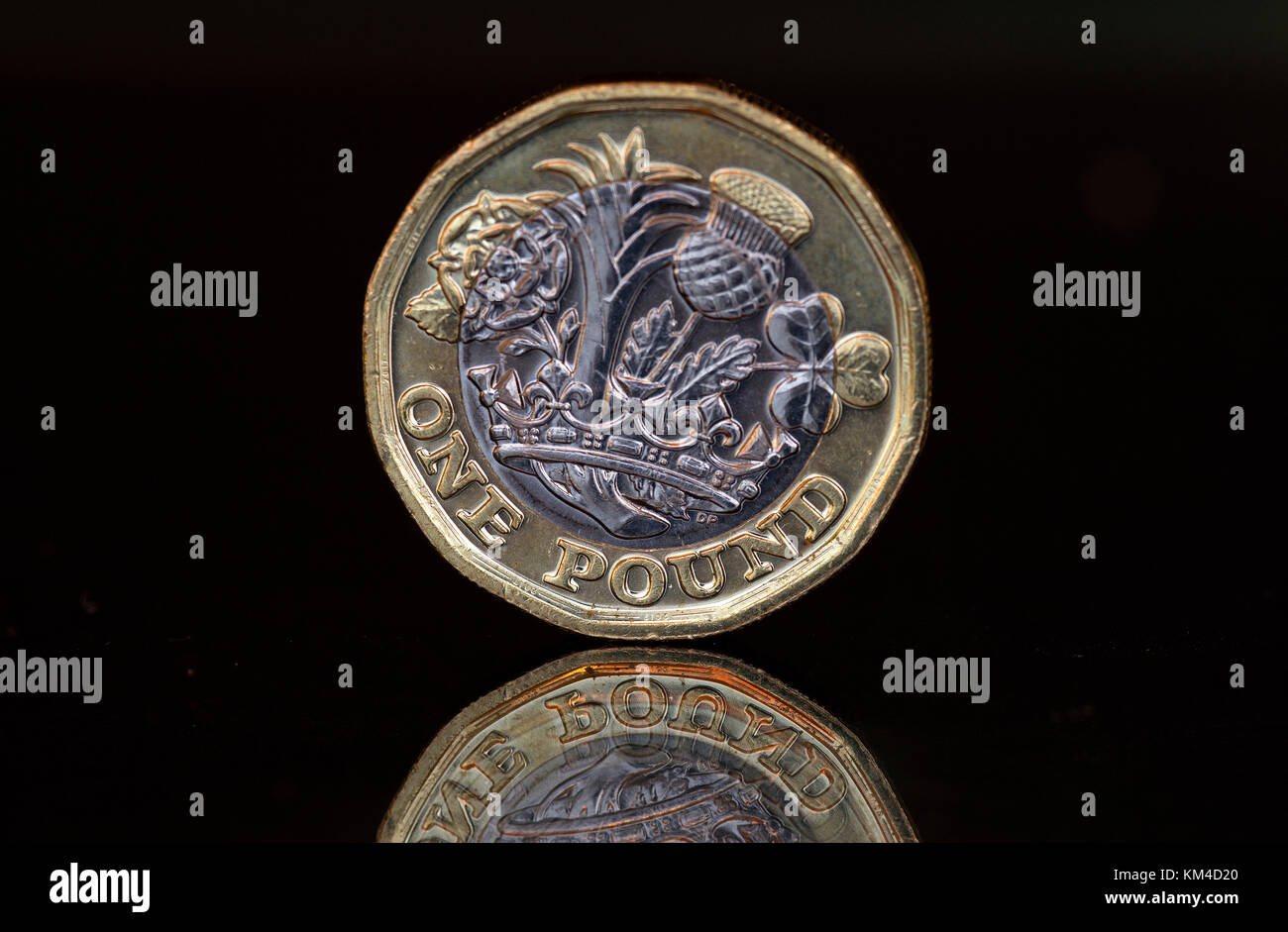 New British pound monete gbp Foto Stock