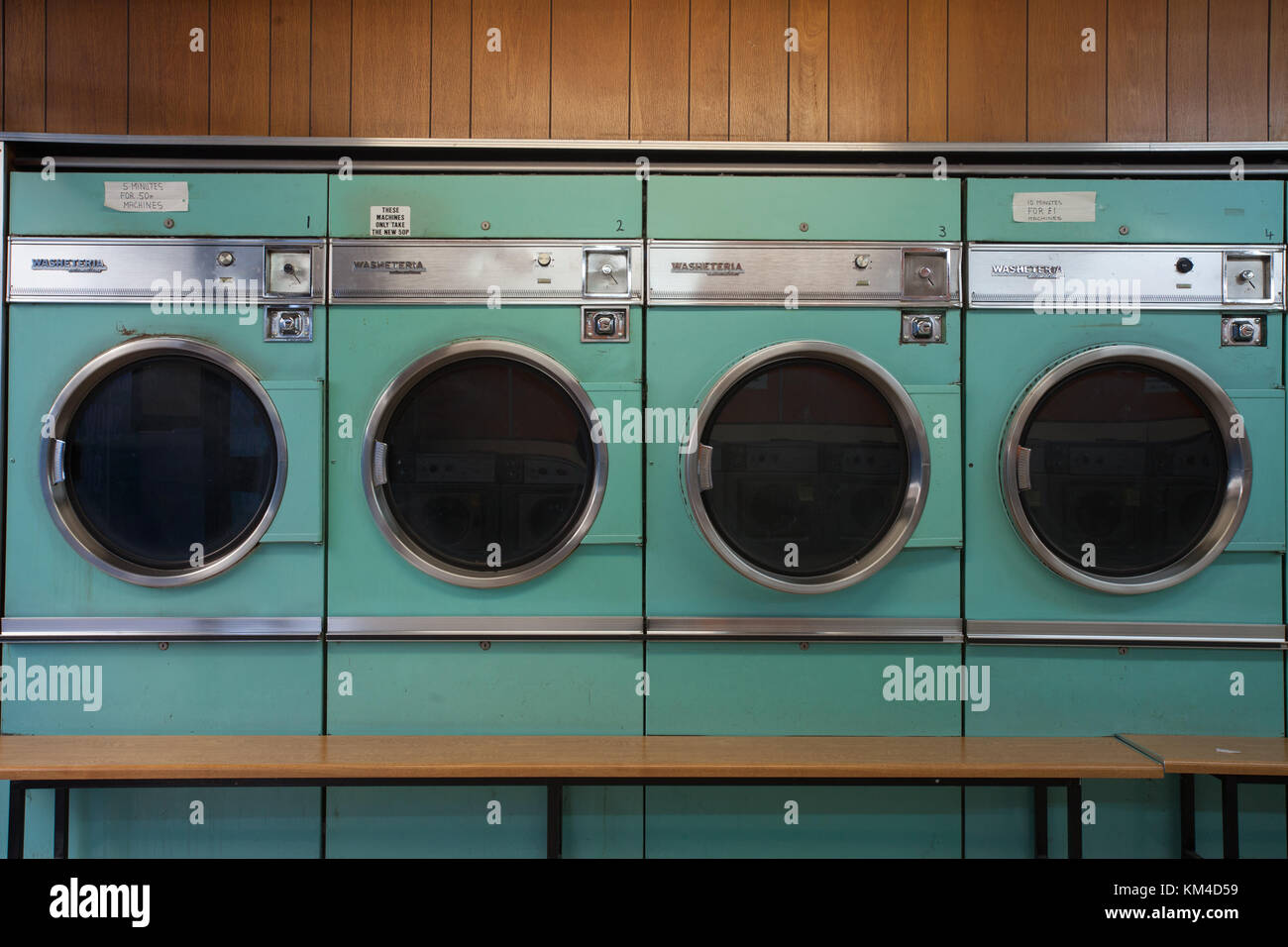 British lavanderia a gettoni Foto Stock