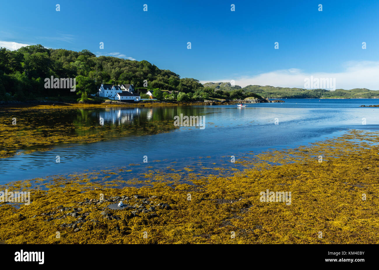 Loch Gairlock a Charlestonwn, Gairloch nel Nord Ovest Highlands della Scozia Foto Stock