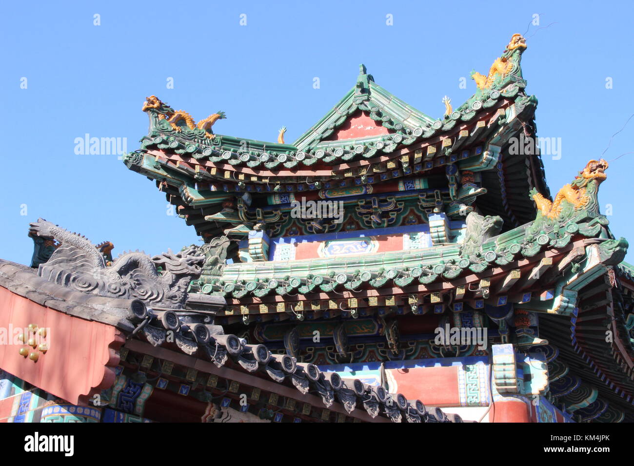 Dragon decorazioni in longtan park - Pechino, Cina Foto Stock