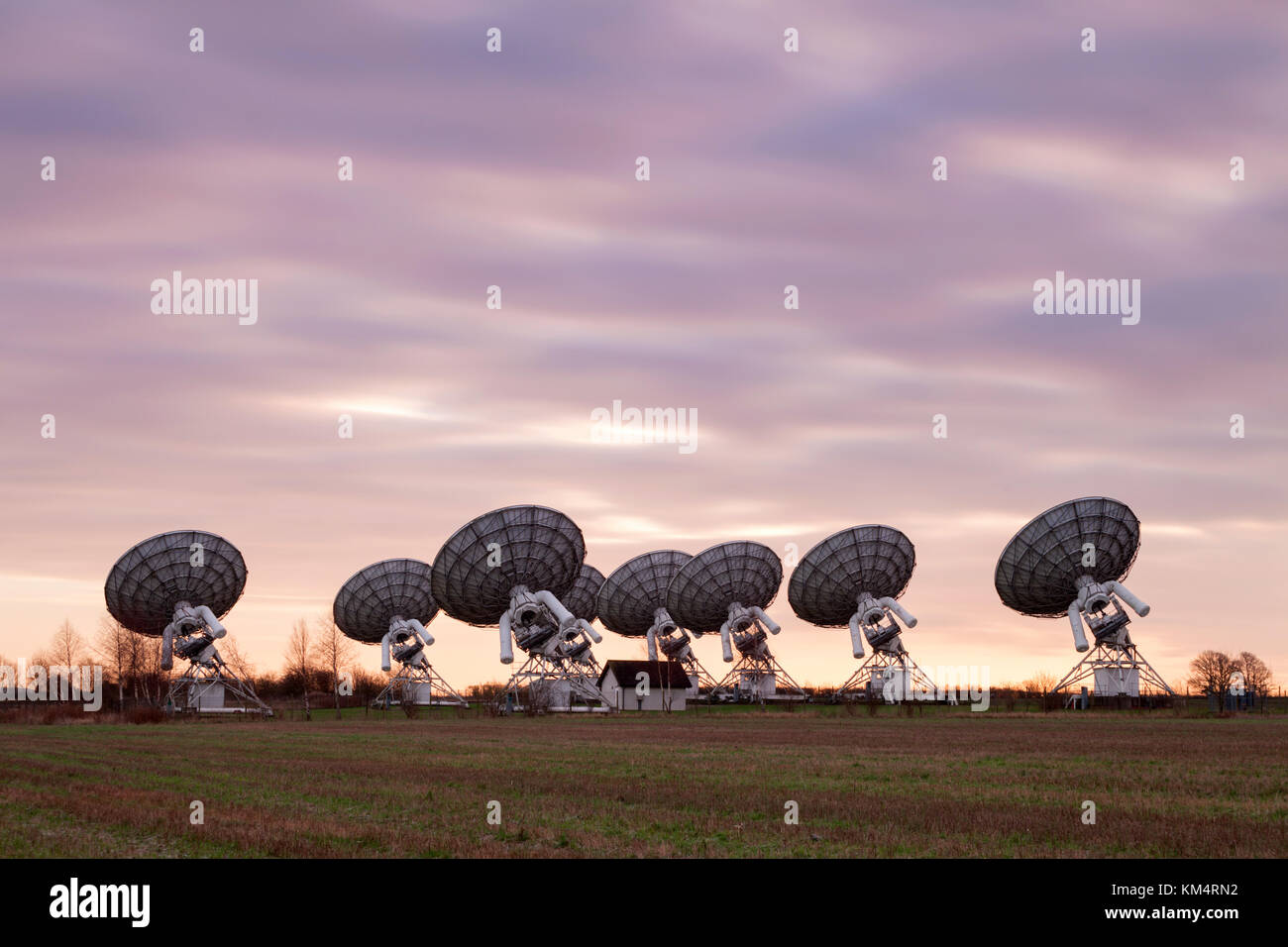 Mullard Radio Astronomy Observatory, Barton, Cambridge, Regno Unito Foto Stock