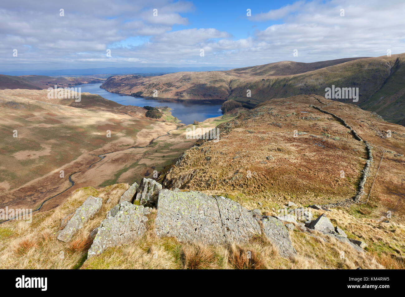 Scafell serbatoio, Parco Nazionale del Distretto dei Laghi, England, Regno Unito Foto Stock