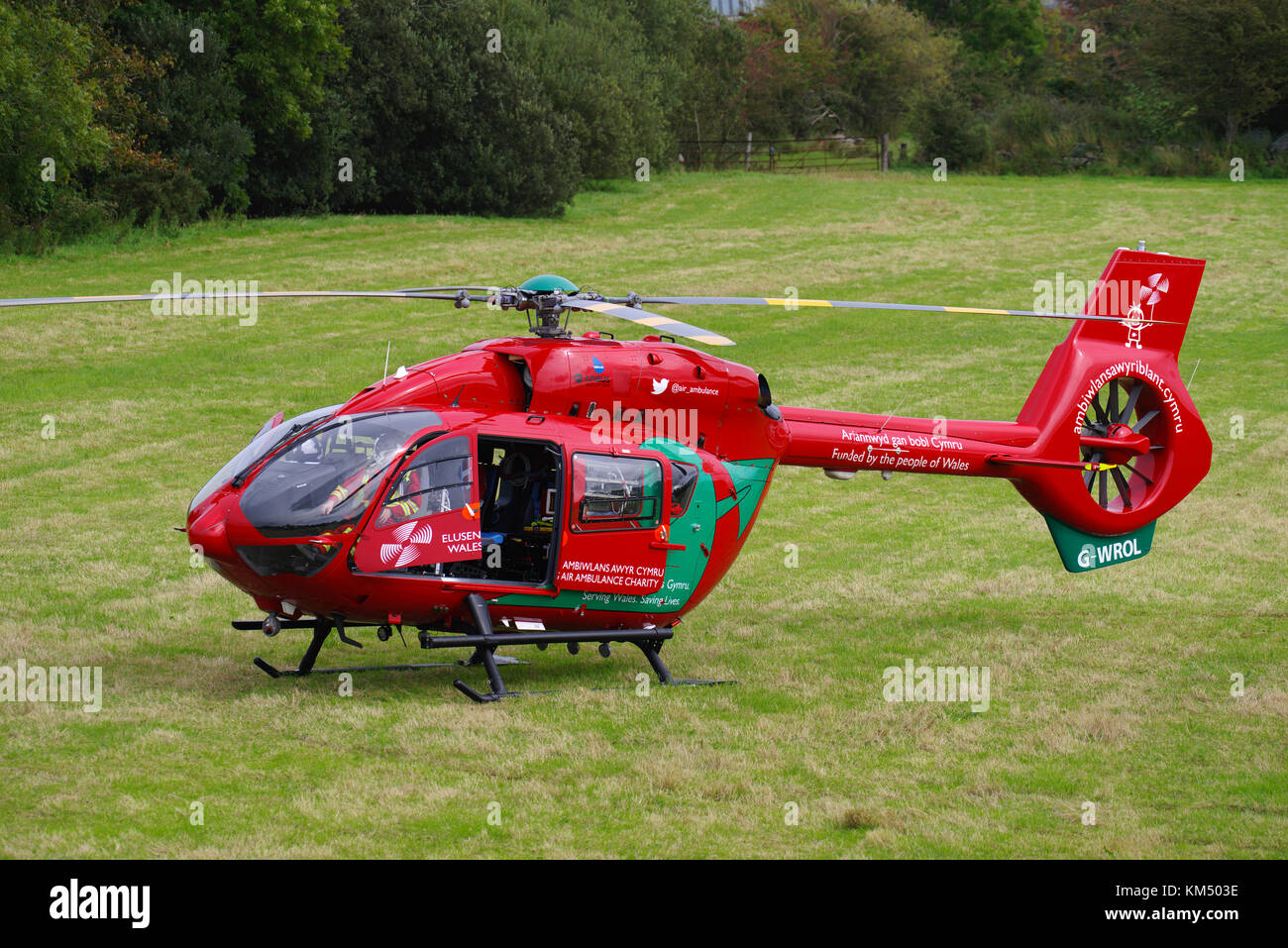 Il Galles Air Ambulance Foto Stock