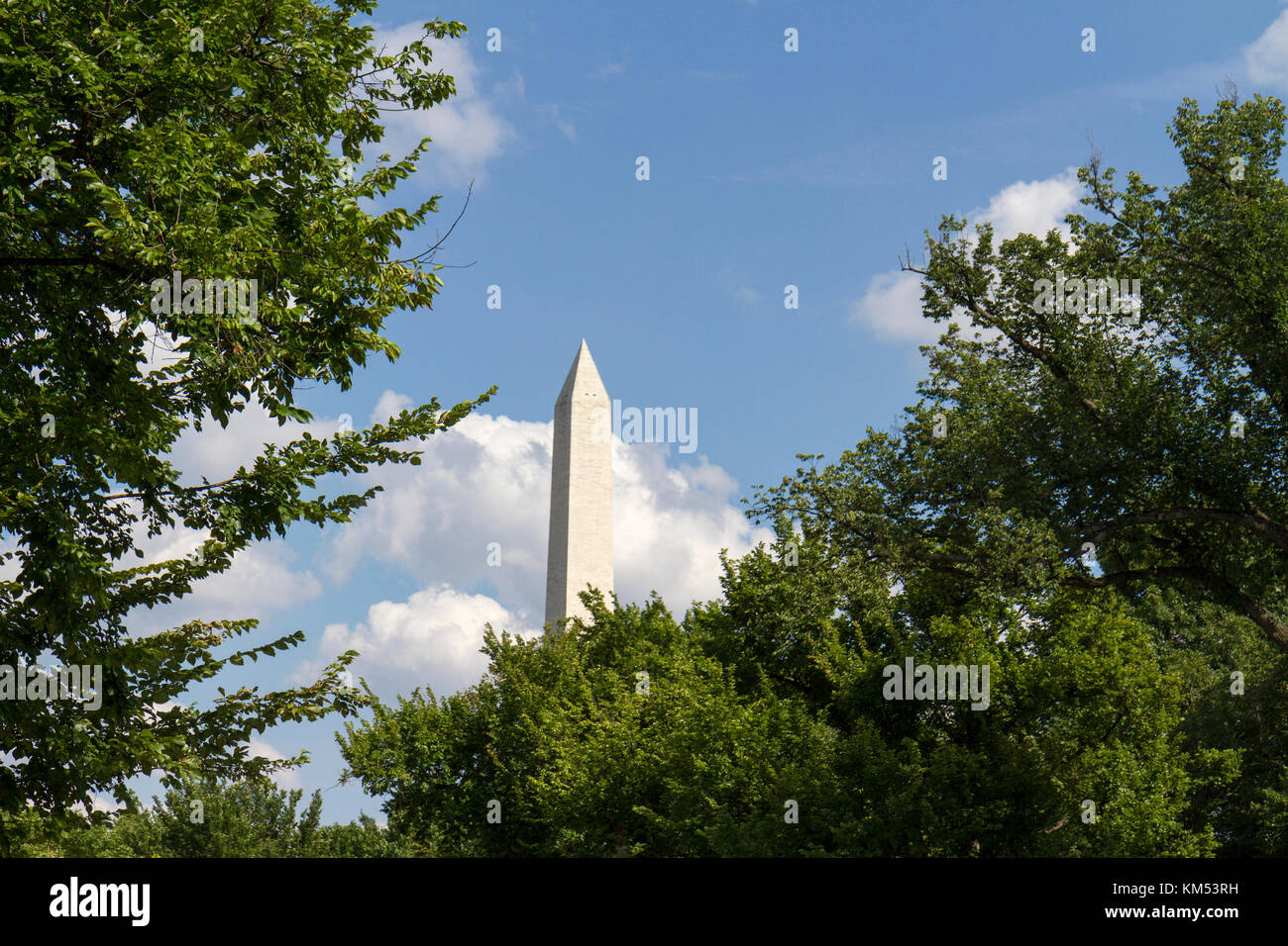 Il Washington Monument, il National Mall di Washington DC, Stati Uniti. Foto Stock