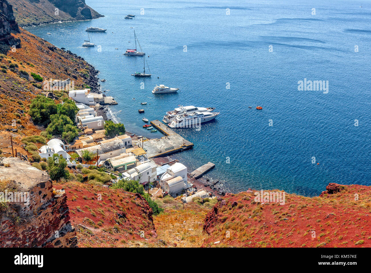 Vier del villaggio di Oia , santorini grecia Foto Stock