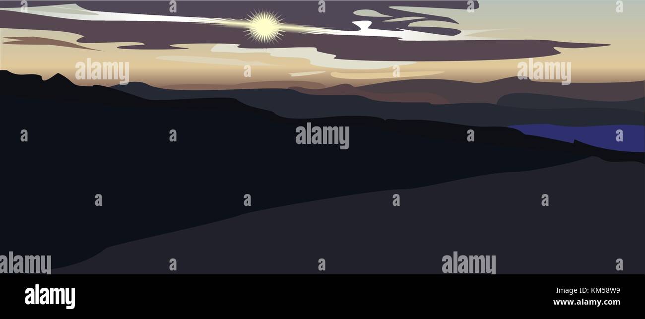 Paesaggio di montagna Illustrazione Vettoriale