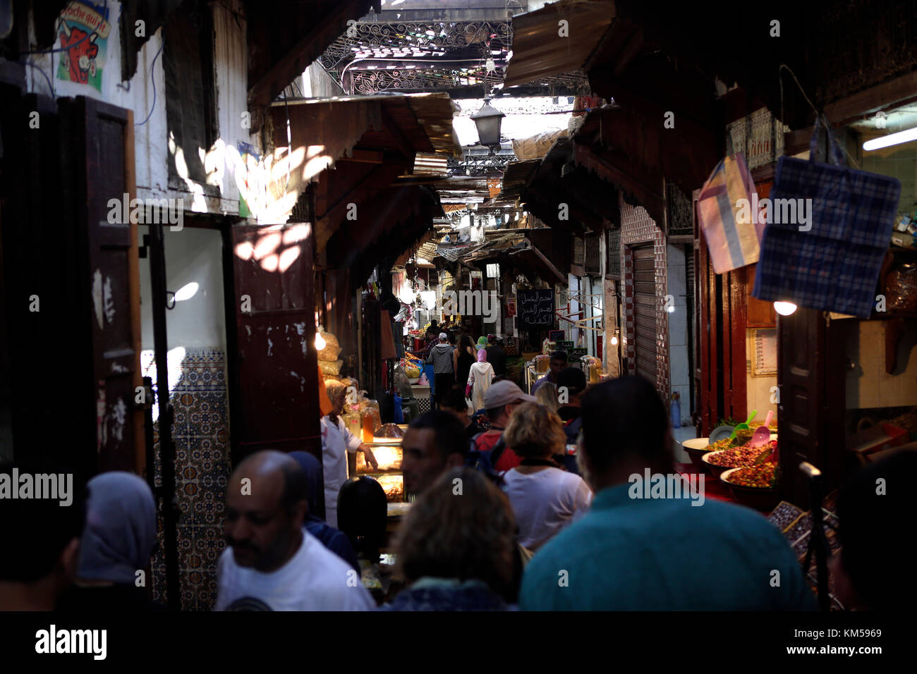 Commercio locale del negozio di Fez, Marocco Foto Stock