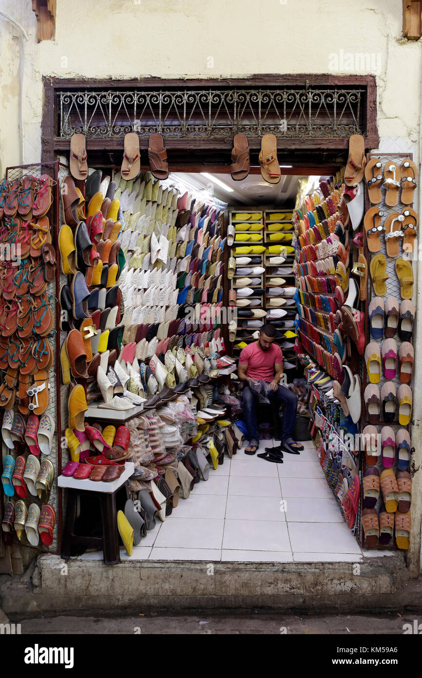 Commercio locale del negozio di Fez, Marocco Foto Stock
