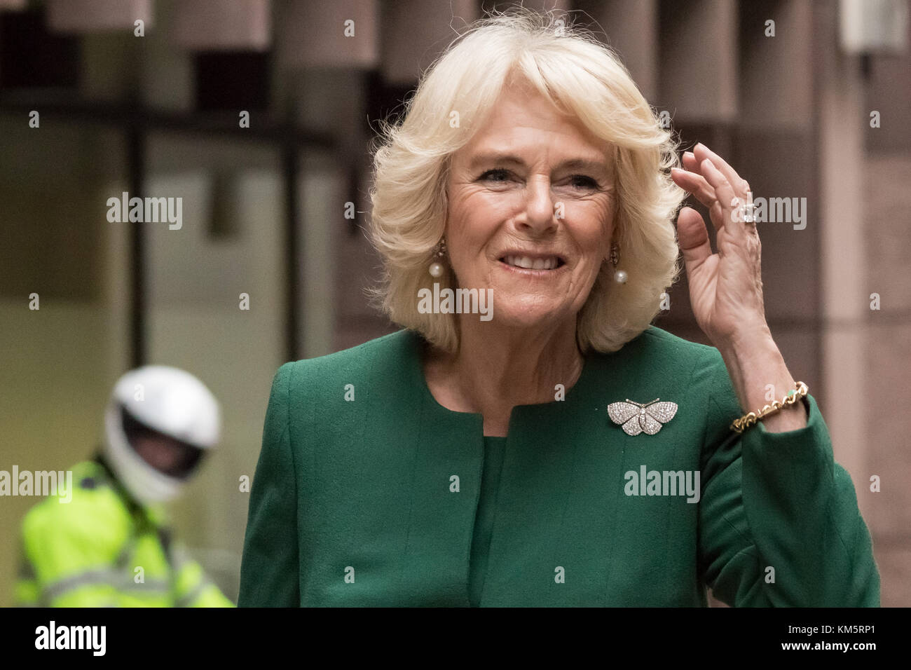 Londra, Regno Unito. 5 Dic, 2017. La duchessa di Cornovaglia assiste l'ICAP annuale Giornata benefica a sostegno di rilevamento medico cani. Credito: Guy Corbishley/Alamy Live News Foto Stock