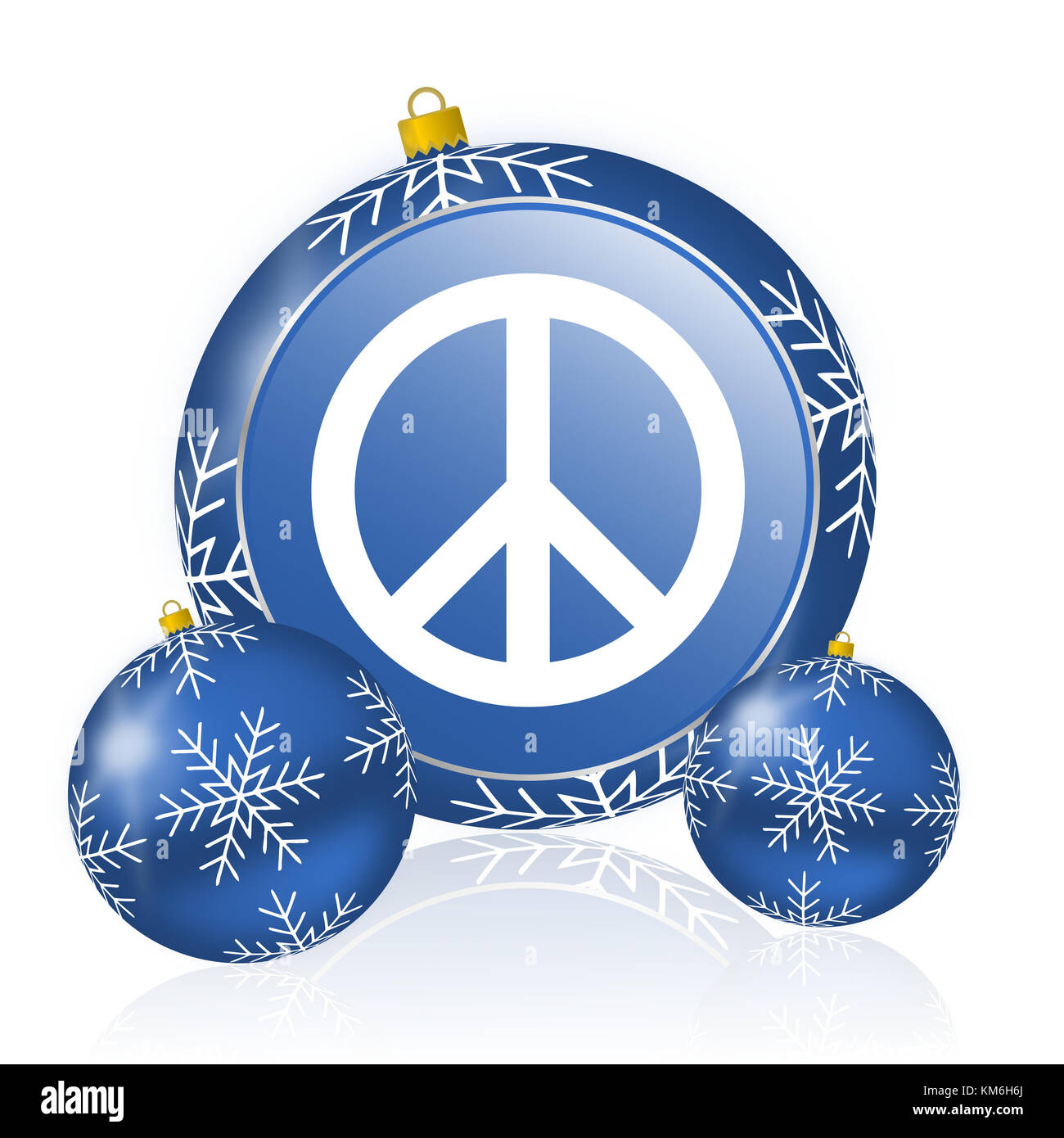Icona delle palline di natale blu Foto Stock