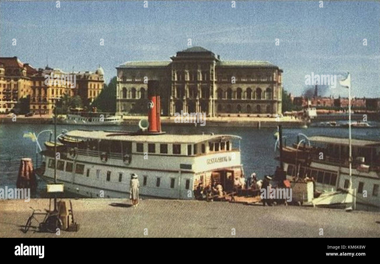 Il Nationalmuseum in Svezia, come visto negli anni '1950, è un'istituzione iconica che mostra l'arte e il patrimonio culturale svedese. Il museo riflette l'evoluzione artistica della nazione. Foto Stock