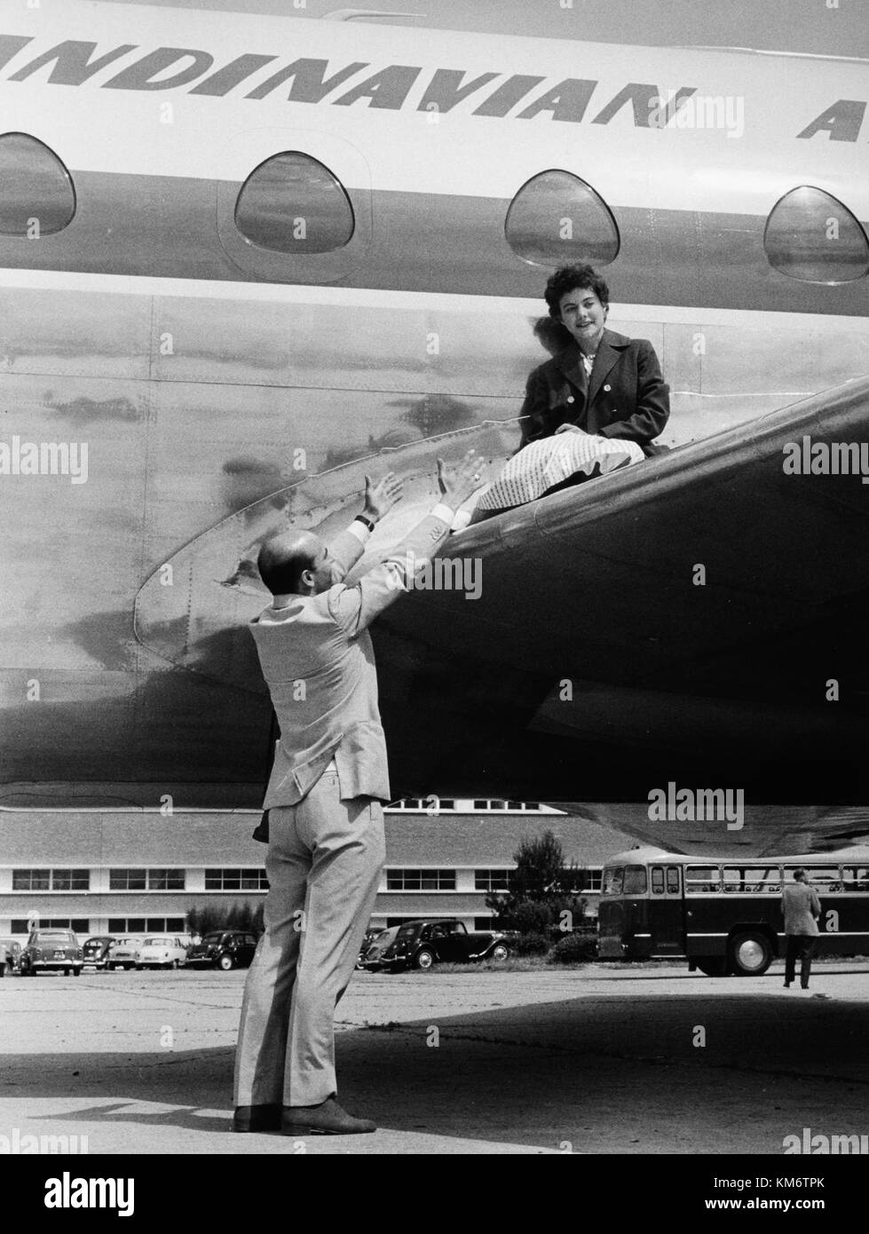 Il SAS Carvelle se 210 (11) è un modello specifico dell'aeromobile Carvelle operato da Scandinavian Airlines System (SAS). Fu utilizzato principalmente per voli a lungo raggio durante la metà del XX secolo. Foto Stock