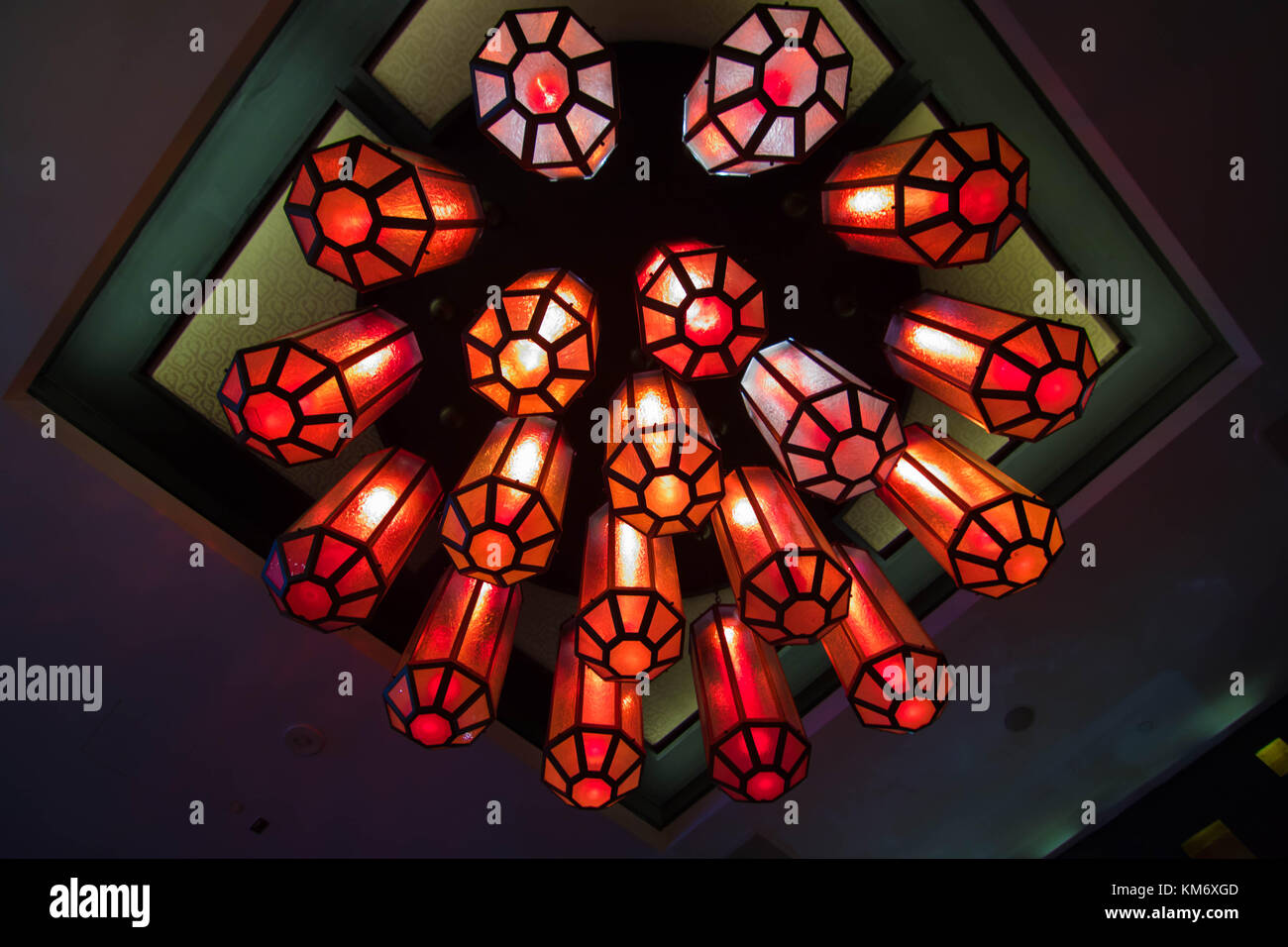 Progettista luci sul soffitto Foto Stock