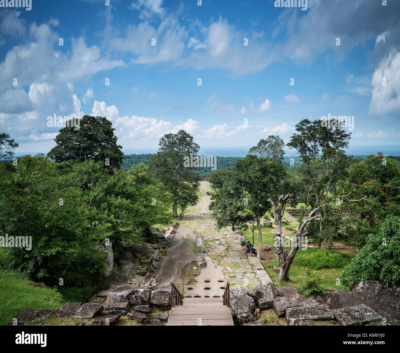 Panorama da Preah Vihear Tempio di montagna nel nord della Cambogia Foto Stock