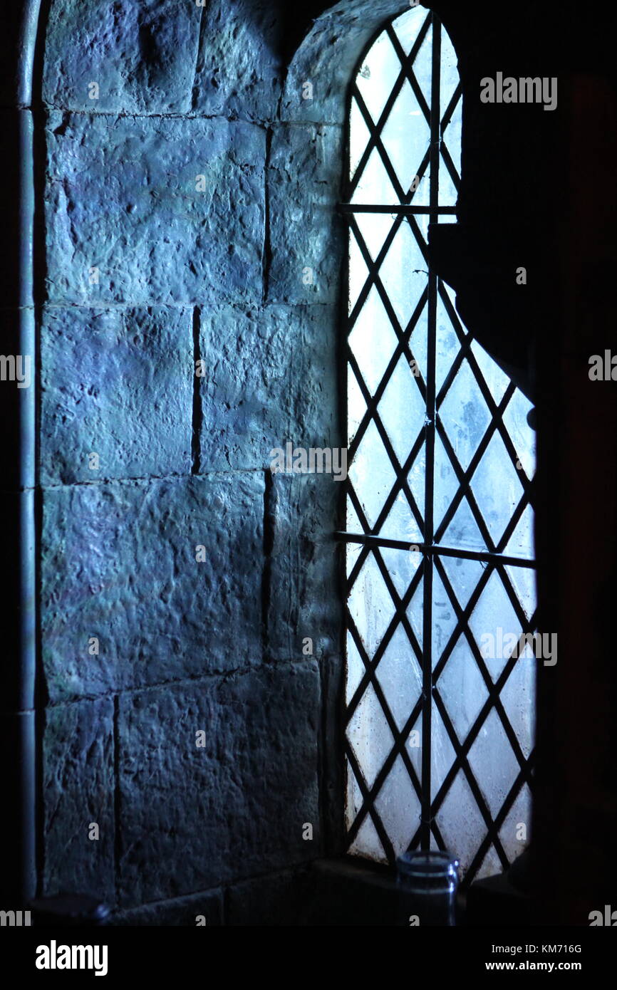 Finestra a Snape aula a Harry Potter Studios di Londra Foto stock - Alamy