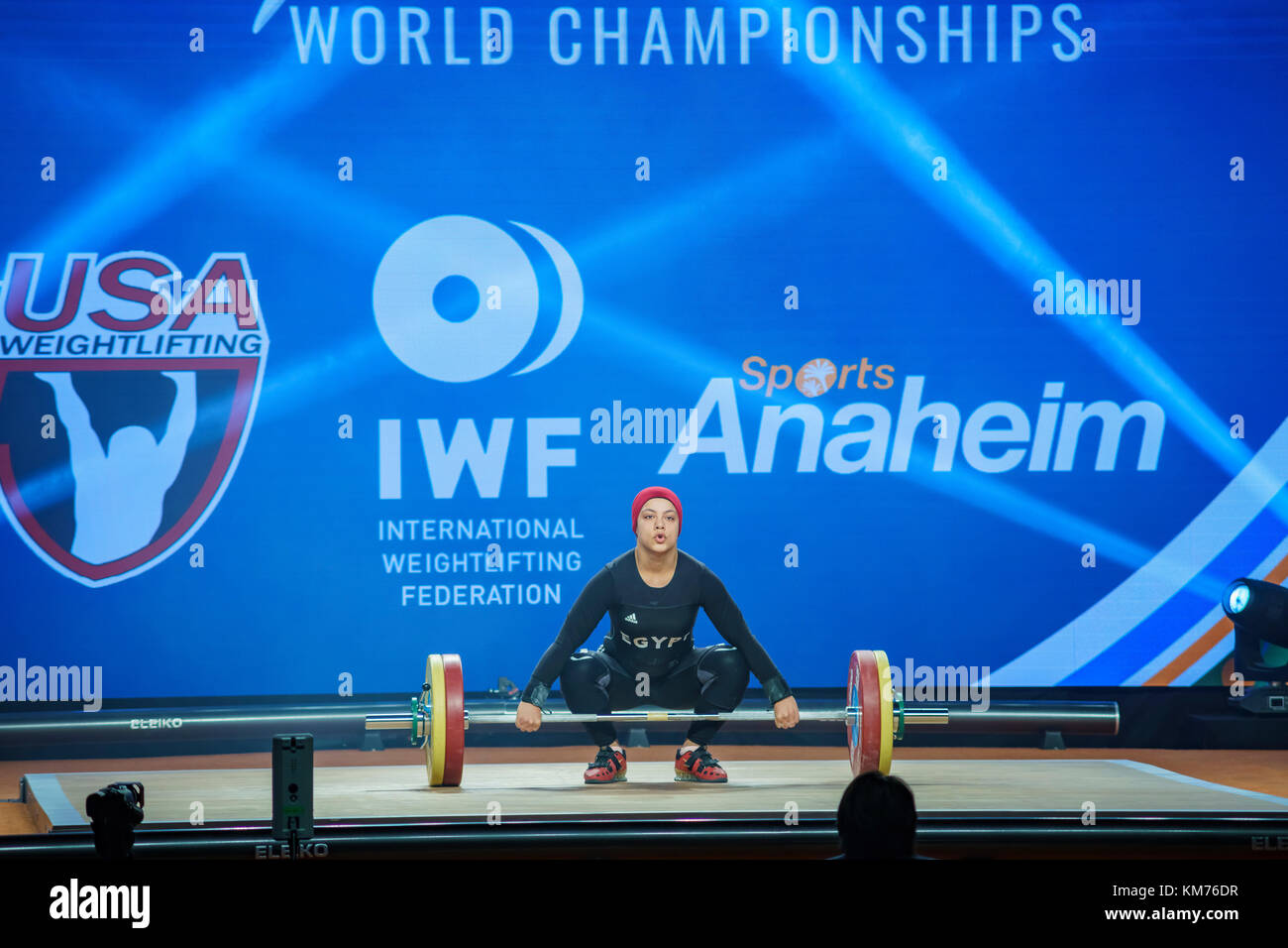 Anaheim, nov 30: 2017 internazionale federazione pesi campionati del mondo il Nov 30, 2017 a Anaheim Convention Center di Los Angeles County, cal Foto Stock