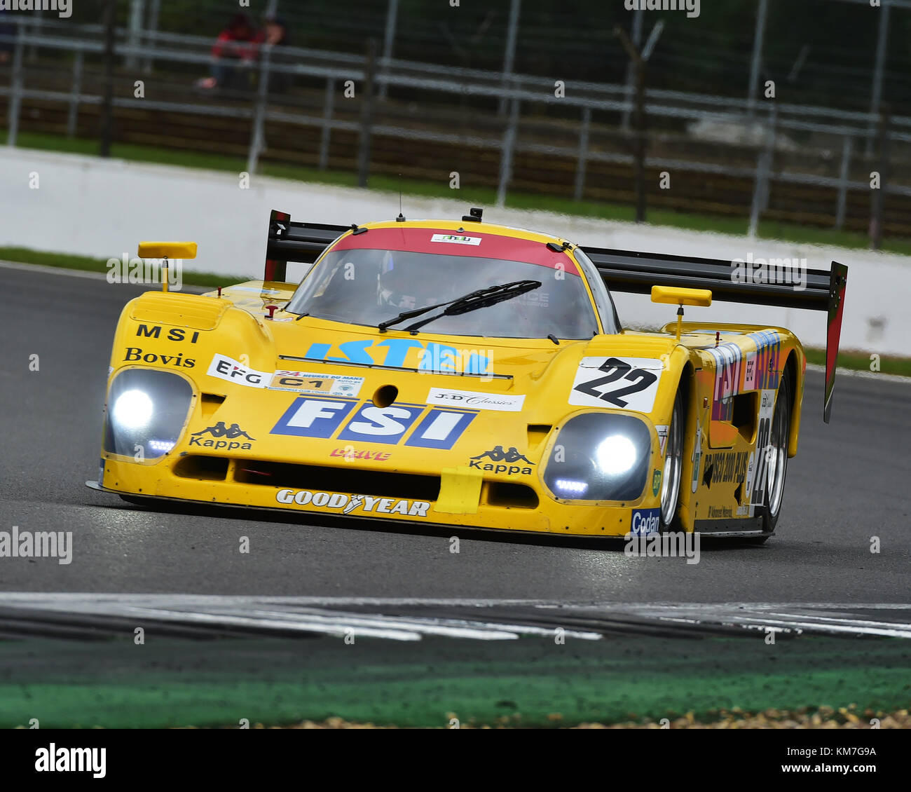 Mike Wrigley, Spice SE89C, Gruppo C, Silverstone Classic, luglio 2017, Silverstone, Chris McEvoy, il circuito da corsa, cjm-fotografia, Classic Cars Racing, c Foto Stock