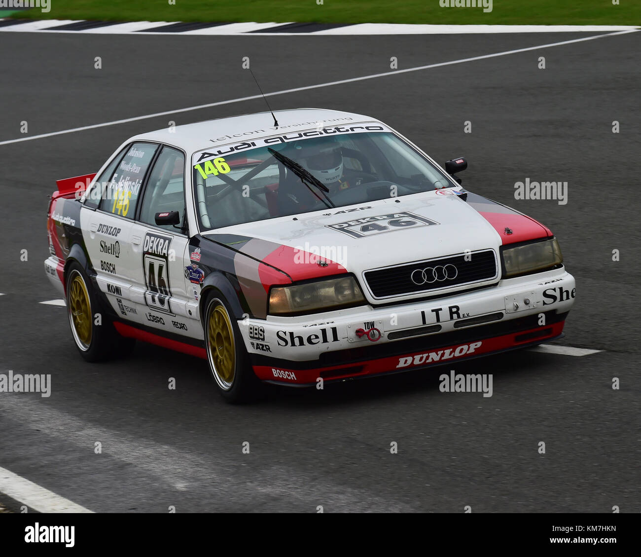 Andy Woods-Dean, Audi 100, Super touring car trofeo, Silverstone Classic, luglio 2017, Silverstone, 60's automobili, il circuito da corsa, cjm-fotografia, Classic Foto Stock